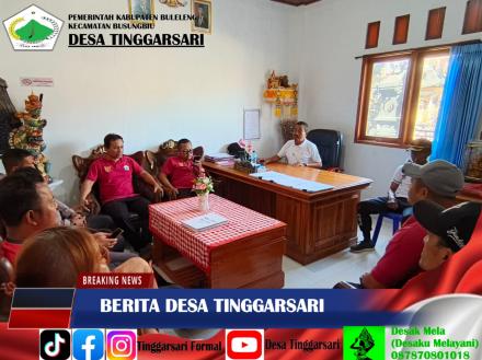 Perbekel Tinggarsari Panggil Seluruh Perangkat Desa Untuk Mengadakan Rapat Intern